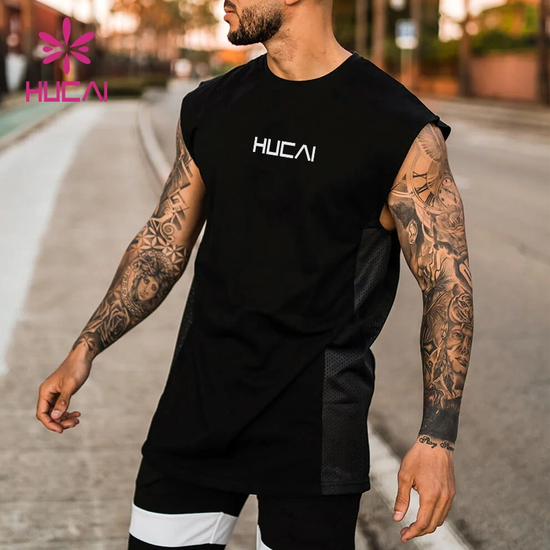 Private Label Hot Sale Mens Slim Fit Gym Customized DTG Tank Top