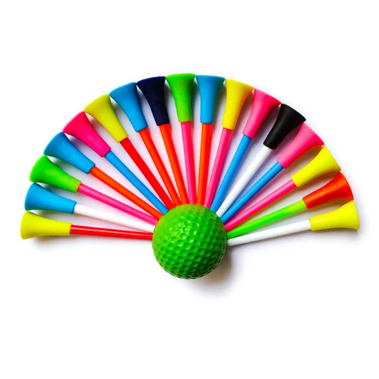 T-shirt da golf in plastica economica durevole e durevole all'ingrosso T-shirt da golf in gomma colorata da 42 mm/54 mm/70 mm/83 mm