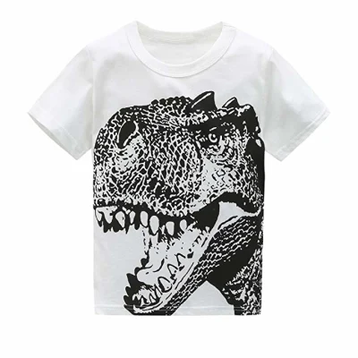 Abbigliamento per bambini, abbigliamento per neonati, magliette con dinosauri, magliette a maniche lunghe in cotone, magliette grafiche